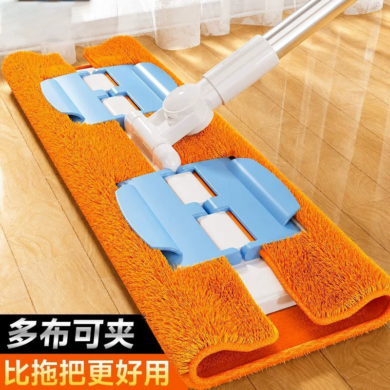 夹布拖把家用一拖净干湿两用夹抹布平板拖把 图4
