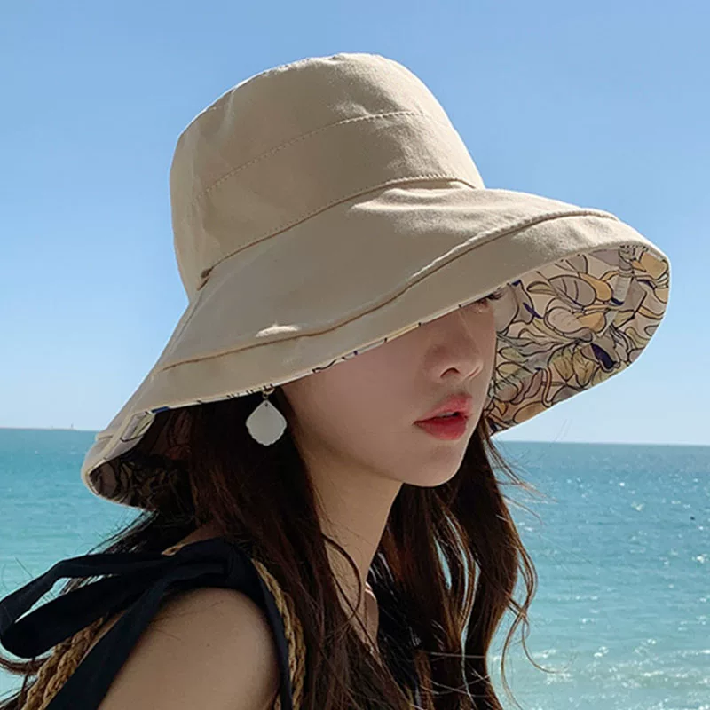 渔夫帽女大帽簷遮阳帽春秋帽子夏季遮阳帽女